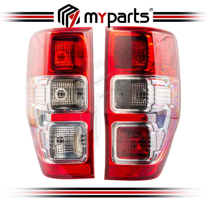 Myparts Ford Ranger Ute PX 2011-2022 XL XLS XLT | Taillight Tail Light Rear Lamp | Pair LH Left Hand (Passenger) + RH Right (Driver)