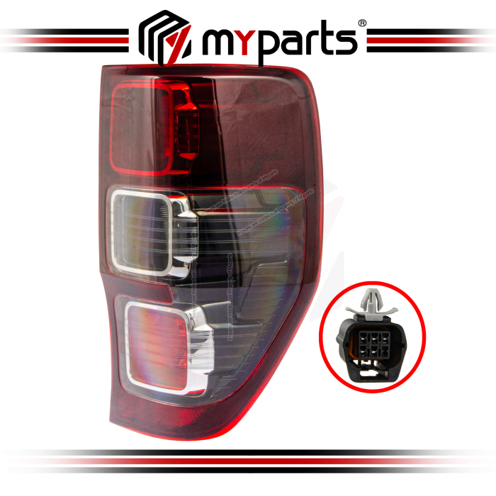 TYC Fits Ford Ranger PX Series UTE ( Wildtrak ) 2011-2022 | (Black) Taillight Tail Light Rear Lamp | RH RHS Right Hand (Driver Side)