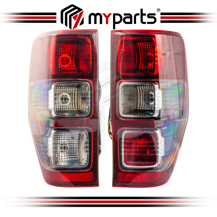TYC Fits Ford Ranger PX Series UTE ( Wildtrak ) 2011-2022 | (Black) Taillight Tail Light Rear Lamp | Hand ( Side)