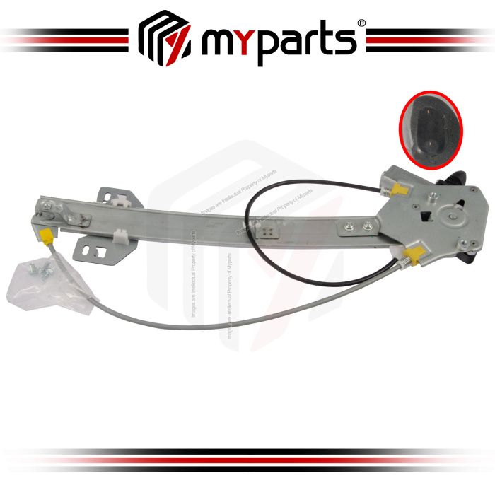 Myparts Fits Honda Accord CR Sedan T2A 2013-2019 REAR Power Window Gear Regulator Door (2Pins Motor) | LH Left Hand (Passenger Side)