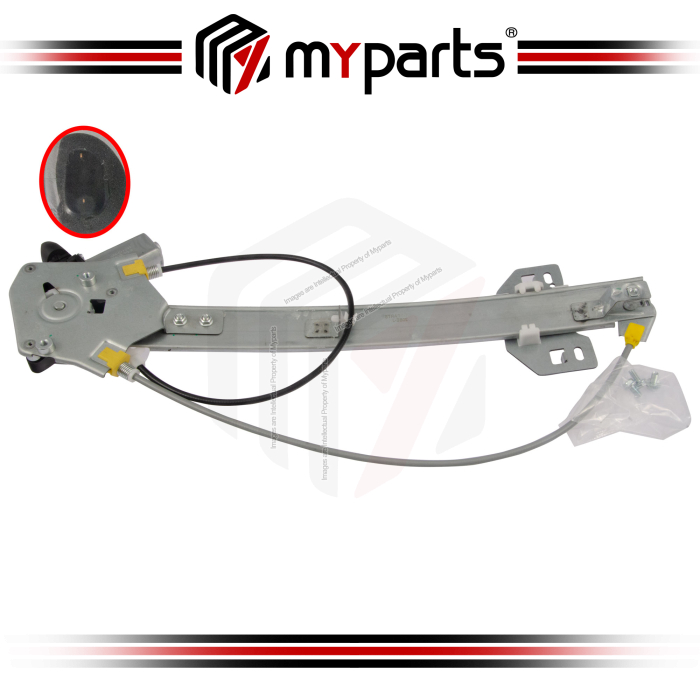 Myparts Fits Honda Accord CR Sedan T2A 2013-2019 REAR Power Window Gear Regulator Door (2Pins Motor) | RH Right Hand (Driver Side)