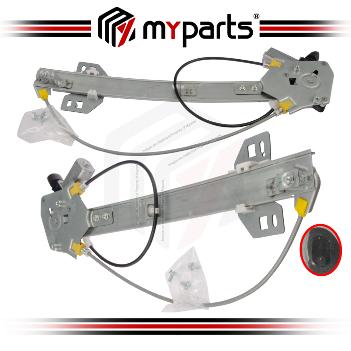 Myparts Fits Honda Accord CR Sedan T2A 2013-2019 REAR Power Window Gear Regulator Door (2Pins Motor) | Set LH Left Hand Side + RH Right Hand Side