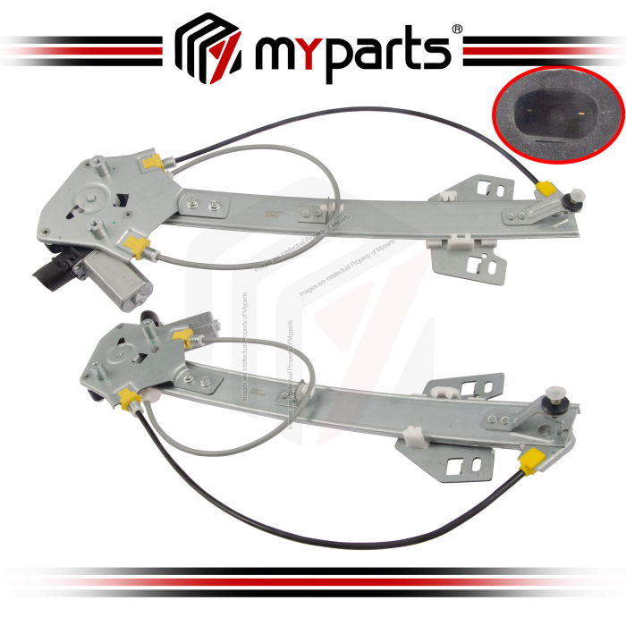 Myparts Honda Civic FC 2016-2021 (2 Pins Motor) REAR Power Electric Window Gear Regulator | Pair LH Left Hand (Passenger) + RH Right Hand (Driver)