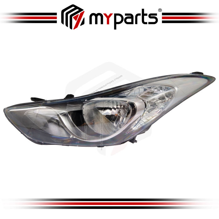 Myparts Hyundai Elantra MD Series 2011-2014 Headlamp Head Lamp Light Lampu Depan | LH LHS Left Hand Kiri (Passenger Side)