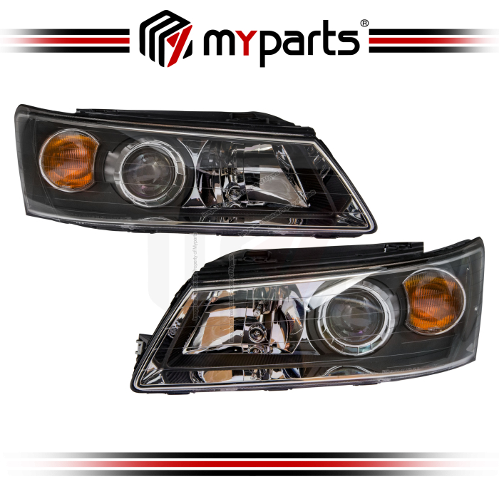 Myparts Fits Hyundai Sonata NF 2005-2009 | Head Lamp Head Light Front Headlight Headlamp | Set LH Left Hand Side + RH Right Hand Side