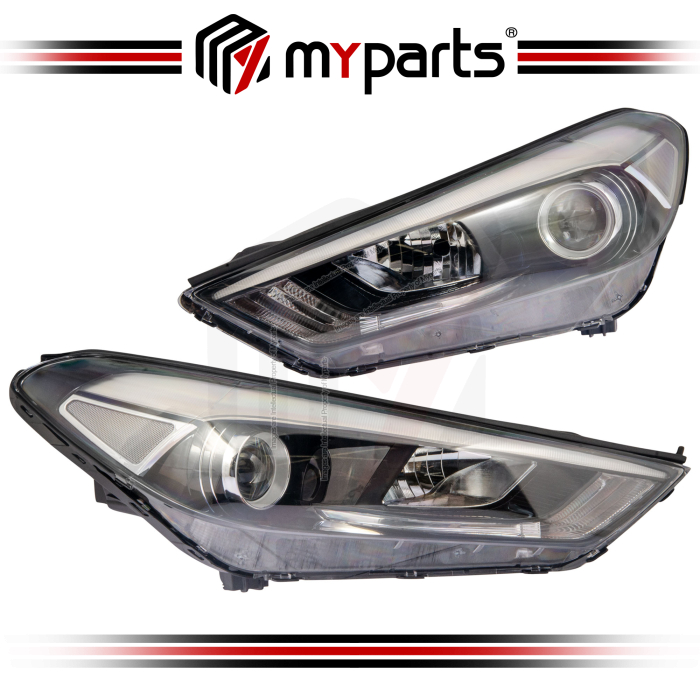 Myparts Hyundai Tucson TL Pre-Facelift 2015-2018 | Headlight Head Light Front Head Lamp | Pair of LH Left Hand (Passenger) + RH Right Hand (Driver)