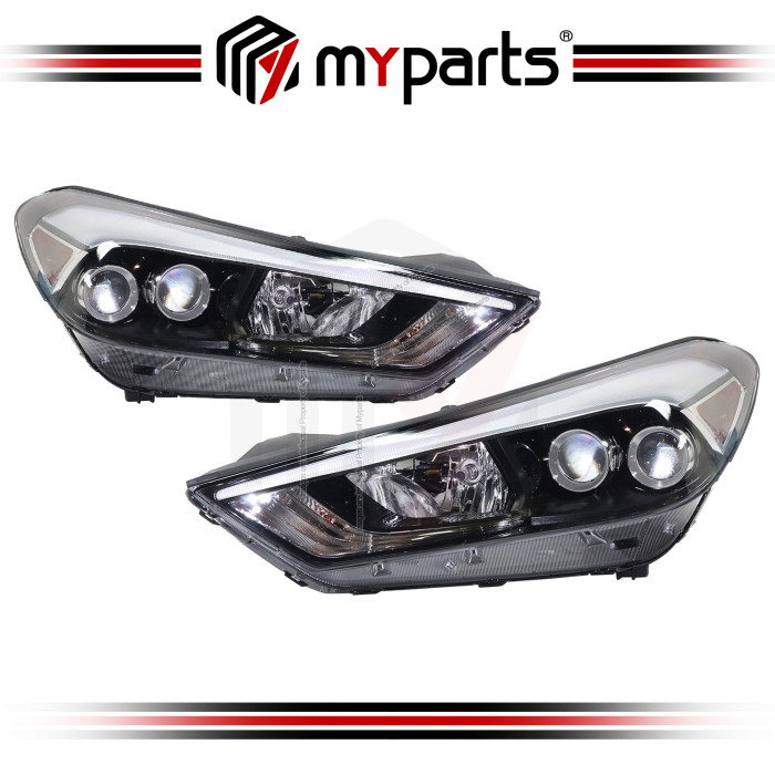 Myparts Hyundai Tucson TL Pre-Facelift 2015-2018 | Headlight Head Light Front Head Lamp | Pair of LH Left Hand (Passenger) + RH Right Hand (Driver)