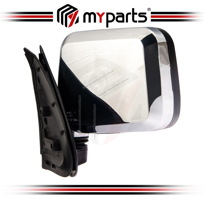 Myparts Isuzu Rodeo Invader TFR 1997-2002 (Manual, Chrome) Side Door Mirror Rear View | LH Left Hand (Passenger)