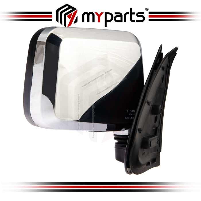 Myparts Isuzu Rodeo Invader TFR 1997-2002 (Manual, Chrome) Side Door Mirror Rear View | RH Right Hand (Driver)