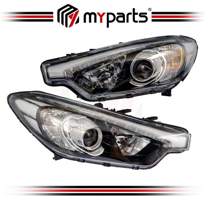 Myparts Kia Cerato YD Pre-Facelift  2013-2016 | Headlamp Head Lamp Headlight Head Light Front | Set LH Left Hand Side + RH Right Hand Side