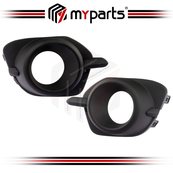 Myparts Fits Mitsubishi Pajero Sport KG KH PB 2013-2015 | Fog Lamp Cover Lampu Kabus | Set LH Left Hand Side + RH Right Hand Side