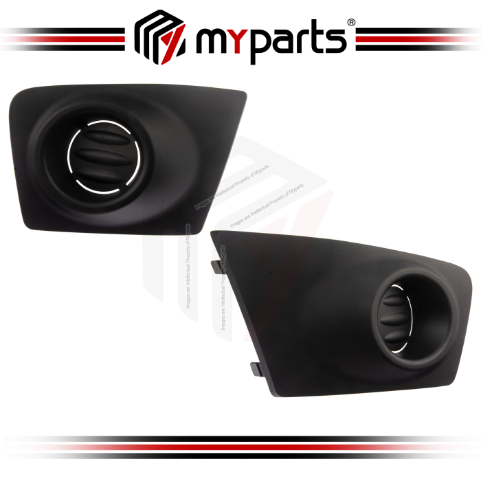 Myparts Fits Mitsubishi Triton L200 ML KA KB 2009-2015 Fog Lamp Cover (No Fog Lamp Hole) | Set LH Left Hand Side + RH Right Hand Side