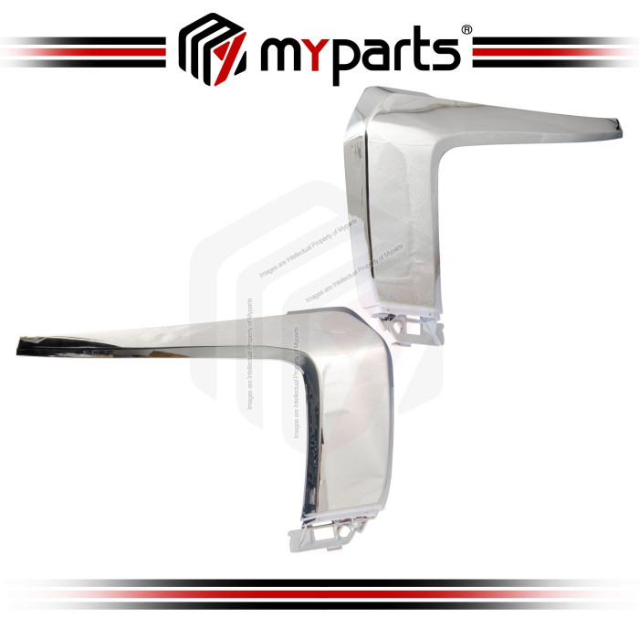 Myparts Fits Mitsubishi Outlander ZK ZL 2015-2022 Middle Front Bumper Moulding  | Pair LH LHS Left (Passenger) + RH RHS Right (Driver)
