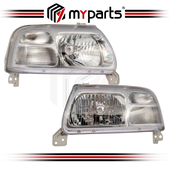 Myparts Fits Suzuki Grand Vitara 1999-2005 Headlamp Head Lamp Headlight Head Light Front | Set LH Left (Passenger Side) + RH Right (Driver Side)