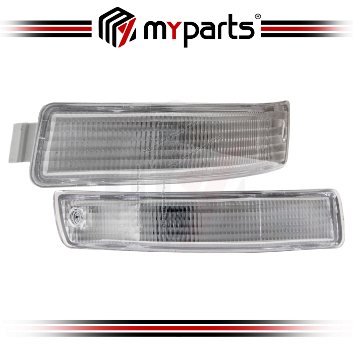 Myparts Fits Toyota Corolla AE100 AE101 EE100 1992-1995 (White) Front Bumper Bar Lamp Turn Indicator Flasher| Set LH Left Hand Side+RH Right Hand Side