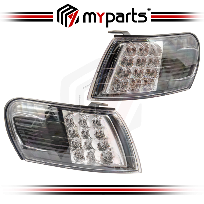 Myparts Toyota Corolla AE100 AE101 EE100 1992-1995 (Crystal LED Smoke) Signal Corner Lamp Light | Pair LH LHS Left (Passenger) + RH RHS Right (Driver)