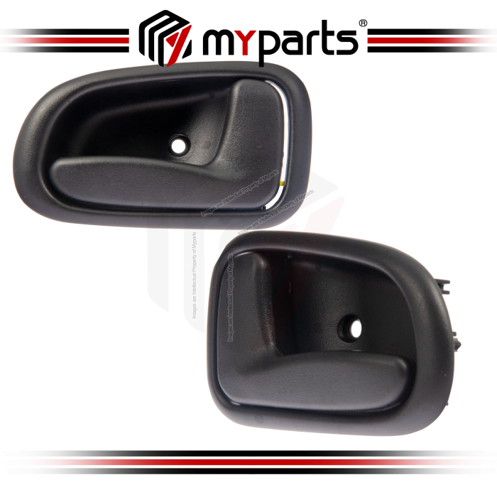 Myparts Fits Toyota Corolla AE100 AE101 EE100 1992-1995  | REAR (Black) Inner Door Handle |  Set Left Hand Side+Right Hand Side