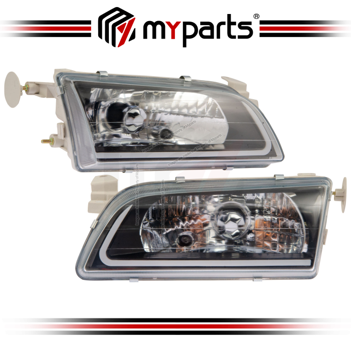 Myparts Fits Toyota Corolla AE100 AE101 EE100 EE101 1992-1995 | (LED BAR) Head Light Front Head Lamp | Set LH LHS Left Hand + RH RHS Right Hand