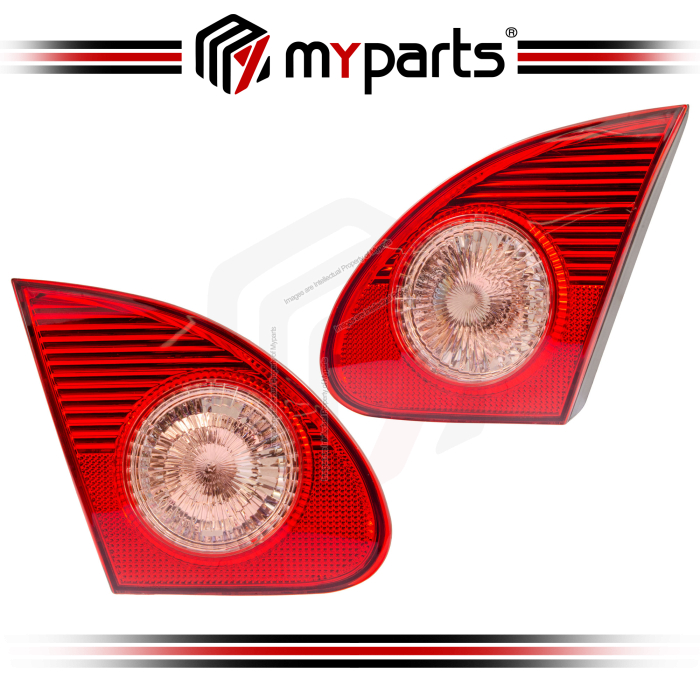Myparts Fits Toyota Corolla Altis ZZE120 Pre-Facelift 2001-2003 INNER Tail Lamp Tail Light Boot Lid Rear Lamp | Set LH Left Side + RH Right Side