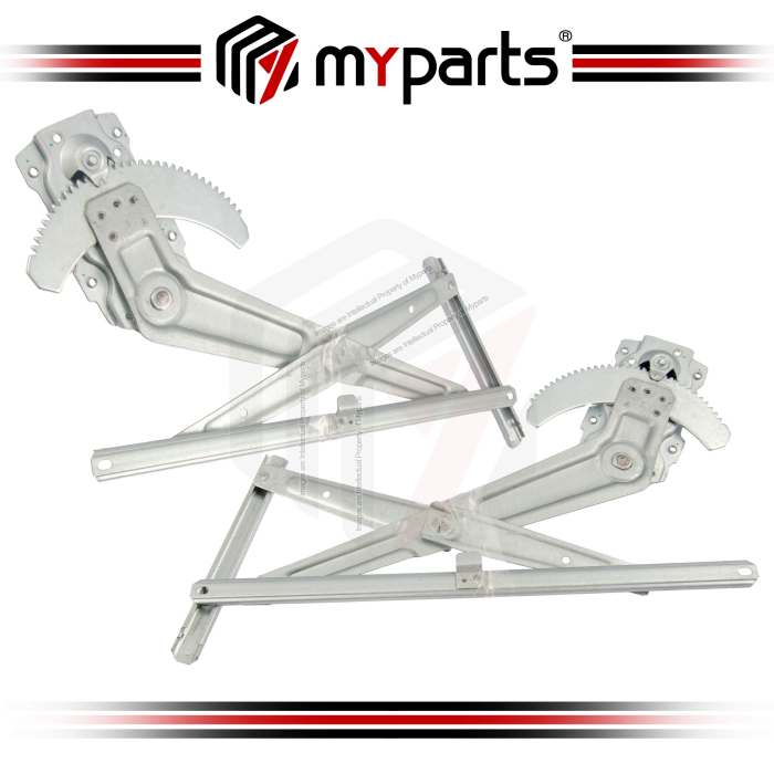 Myparts Fits Toyota Landcruiser J70 LJ70 HZJ75 1985-2007 | FRONT Manual Door Window Regulator| Set Pair of LH LHS Left Hand + RH RHS Right Hand