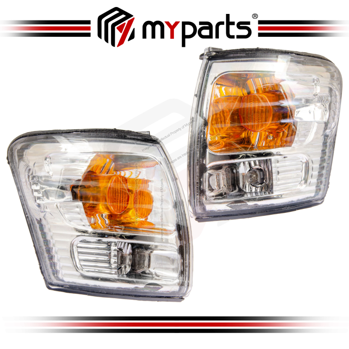 Mypats Fits Toyota Hilux Ute LH140 / LN160 Series SR5 2001-2005 | Corner Light Indicator Park Lamp | Pair LH Left (Passenger) + RH Right (Driver)