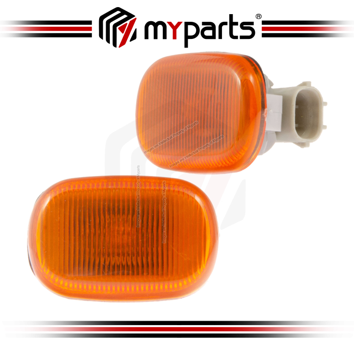 Myparts Fits Toyota Vios NCP42 Sedan 2002-2005 (Amber) Side Fender Singal Lamp Marker Indicator | LH Left Hand Side + RH Right Hand Side