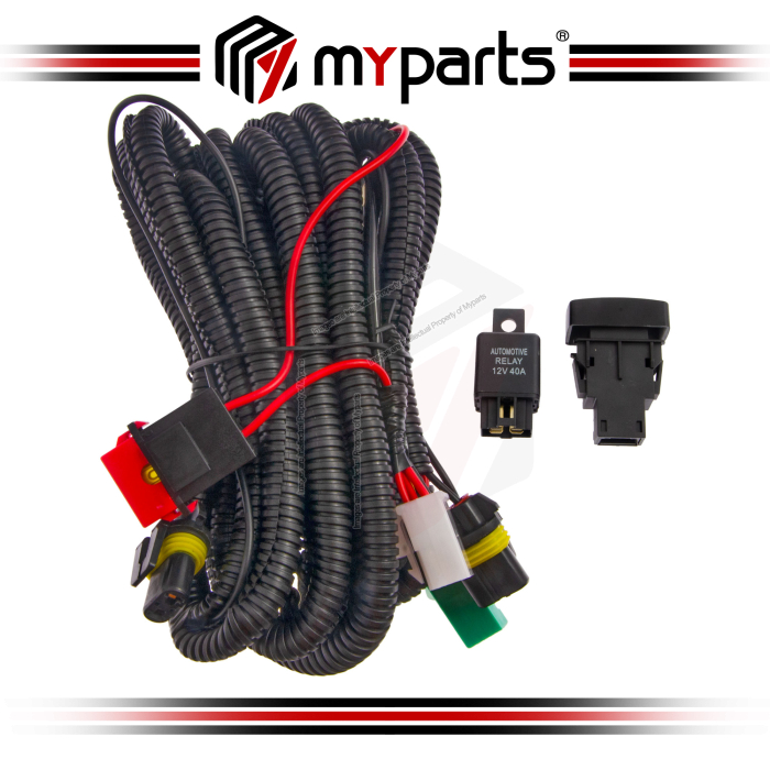 Myparts Fits Toyota Hilux 2011-2014 | Fog Lamp Light Spot Driving Lamp Wiring Switch | 1 Complete Set