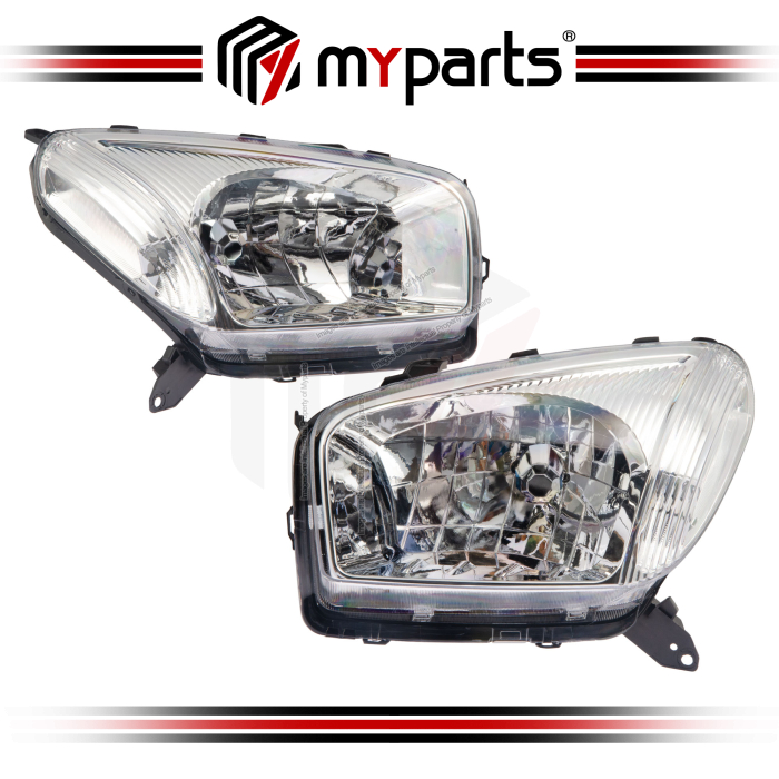 Myparts Toyota RAV4 RAV-4 ACA20 2000-2003 | Headlight Head Light Front Head Lamp | Pair of LH Left Hand (Passenger) + RH Right Hand (Driver)