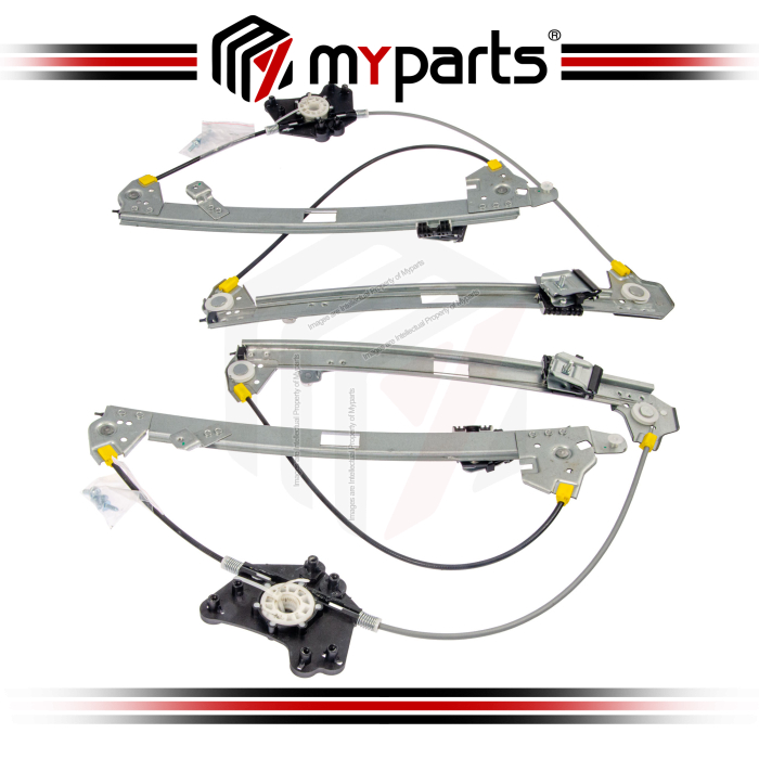 Myparts Volkswagen VW Jetta 1B 2010-2018 | FRONT (No Motor) Electric Power Window Gear Regulator Door | Set LH Left Hand Side + RH Right Hand Side