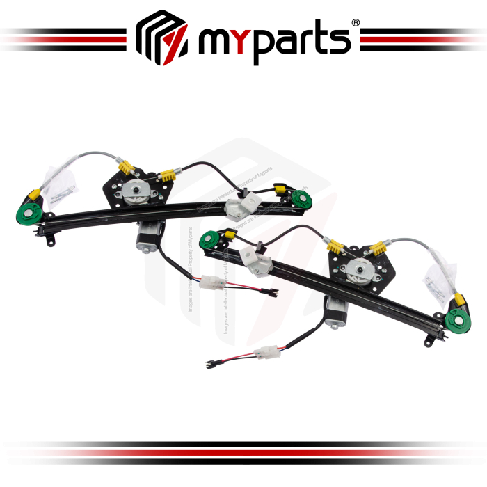 Myparts Fits Mercedes E Class W210 1996-2002 | REAR Electric Power Door Window Regulator (With Motor) | Set LH LHS Left Side + RH RHS Right Side