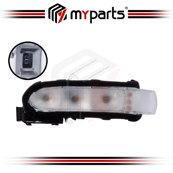 TYC Mercedes Benz C Class W203 2000-2004 Side Door Mirror Indicator Signal Turn Lamp (LED Type) | LH Left Hand (Passenger Side)