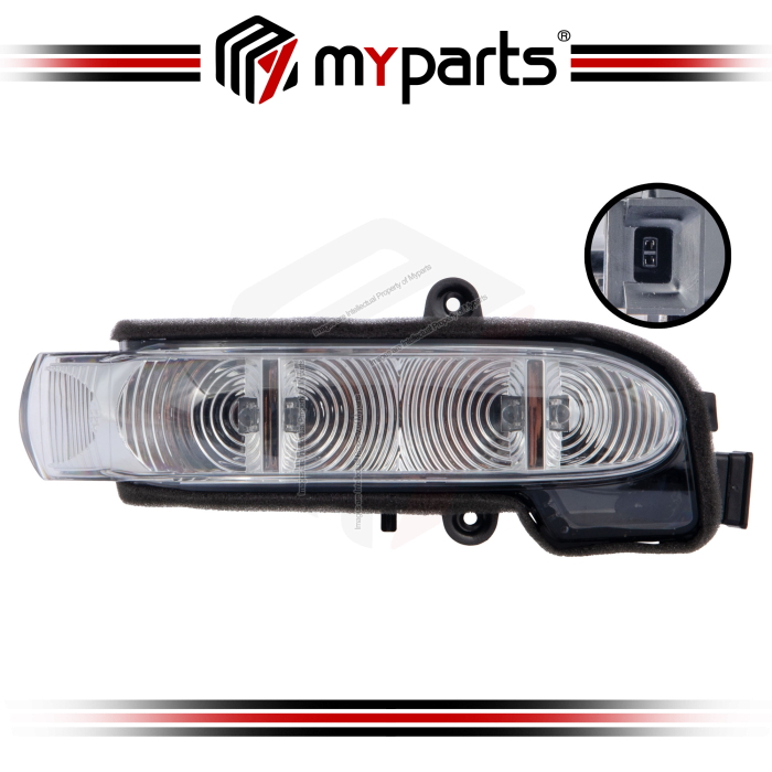TYC Mercedes Benz C Class W203 2000-2004 Side Door Mirror Indicator Signal Turn Lamp (LED Type) | RH Right Hand (Driver Side)