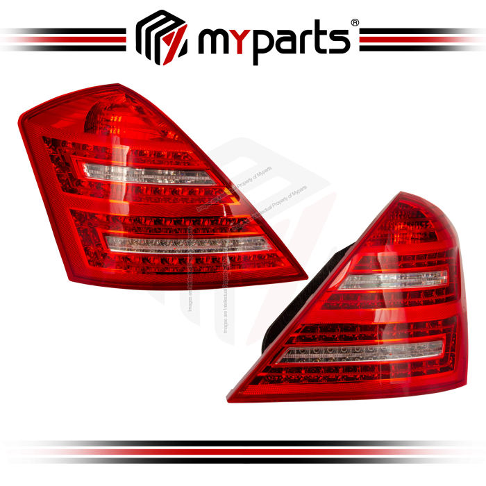 Myparts Mercedes Benz S-class W221 2009-2013 Tail Lamp Tail Light TailLamp Taillight Rear Lamp | Pair LH LHS Left (Passenger) + RH RHS Right (Driver)