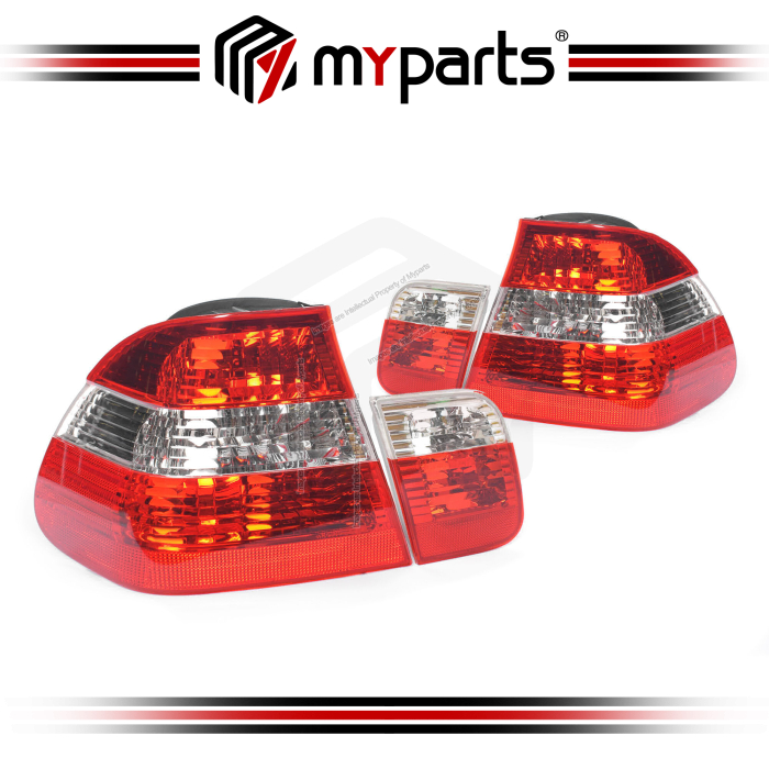 Tail Light Outer Clear Middle + Boot Lid Light Sedan (Set 4)