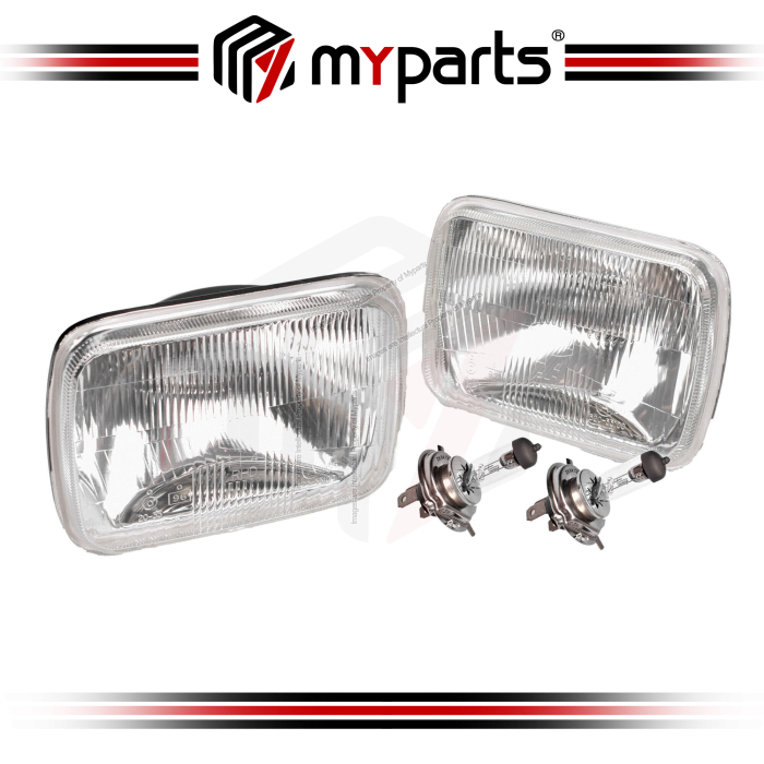 TYC Fits Nissan Vanette C22 Van 1988~1994 | Headlight Head Light Front Lamp (Glass Mikly Lens With H4 Globe/Bulb) | 1 Set = LH Left + RH Right