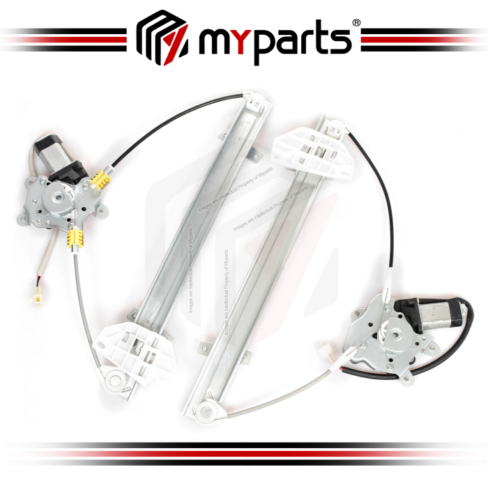 Myparts Fits Proton Wira Sedan 1993~2004 | FRONT Door Window Gear Regulator Door With Motor | Set Of LH LHS Left Hand + RH RHS Right Hand