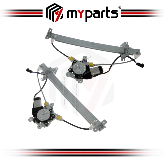 Myparts Fits Nissan Frontier D22 Ute 2004~2015 | REAR Electric Power Door Window Regulator (With Motor) | Set Of LH LHS Left Hand + RH RHS Right Hand