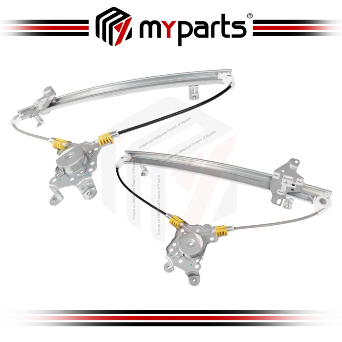 Myparts Fits Nissan Navara D40 2006~2015 Thailand Build | FRONT Electric Power Door Window Regulator (No Motor) | Set Of LH Left Hand + RH Right Hand