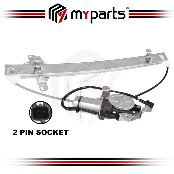 Myparts Fits Nissan Navara D40 2006~2015 Thailand Build | FRONT Electric Power Door Window Regulator (With Motor) | RH RHS Right Hand (Driver)