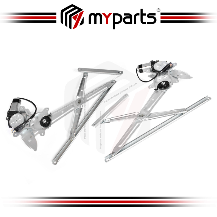 Myparts Fits Toyota Landcruiser FJ80 Series 1990~1998 | FRONT Electric Door Window Regulator With Motor | Set Of LH LHS Left Hand + RH RHS Right Hand