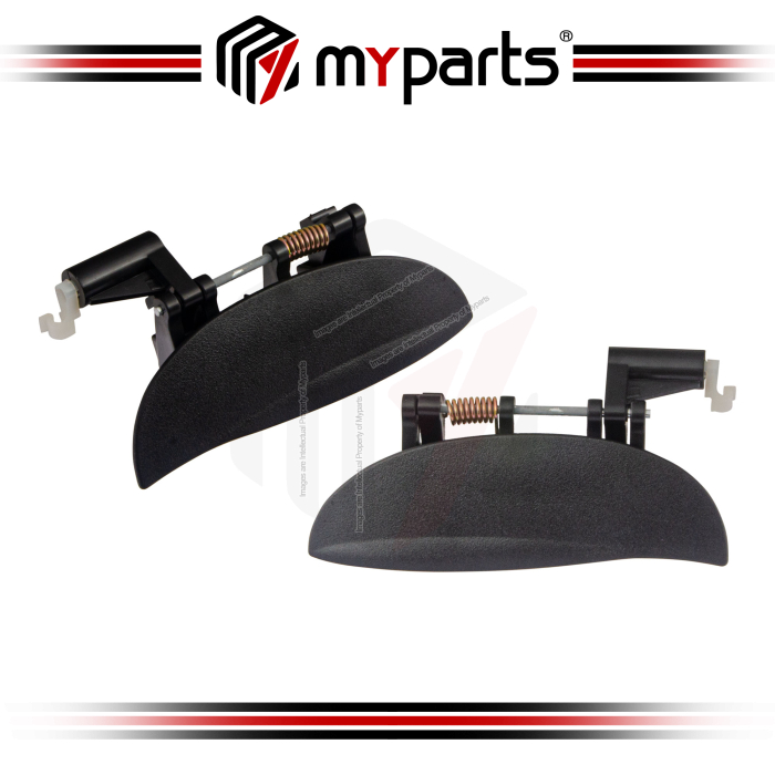 Door Handle Outer Front (Black) (Set LH+RH)