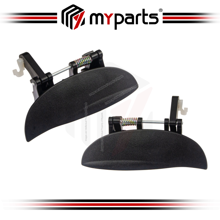 Door Handle Outer Rear (Black) (Set LH+RH)
