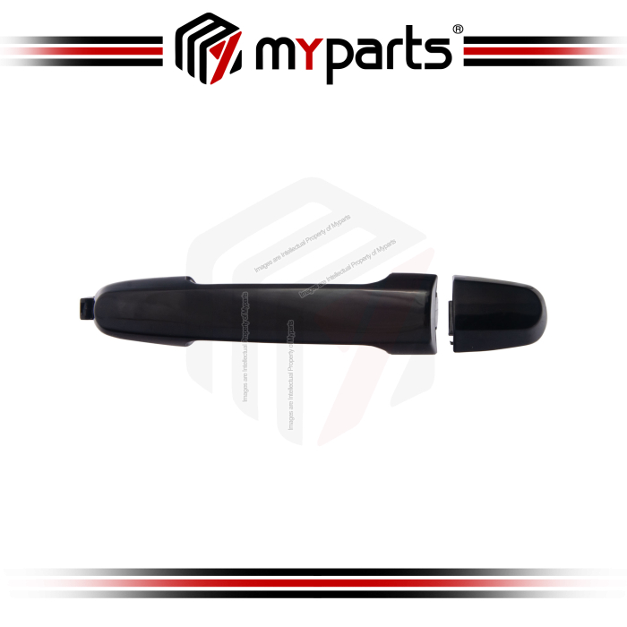 Handle Door Outer FRONT (Black, No Keys Hole)