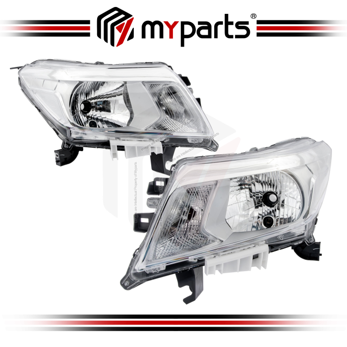 Head Lamp (Halogen Manual Adjust) (Chrome) (Set LH+RH)