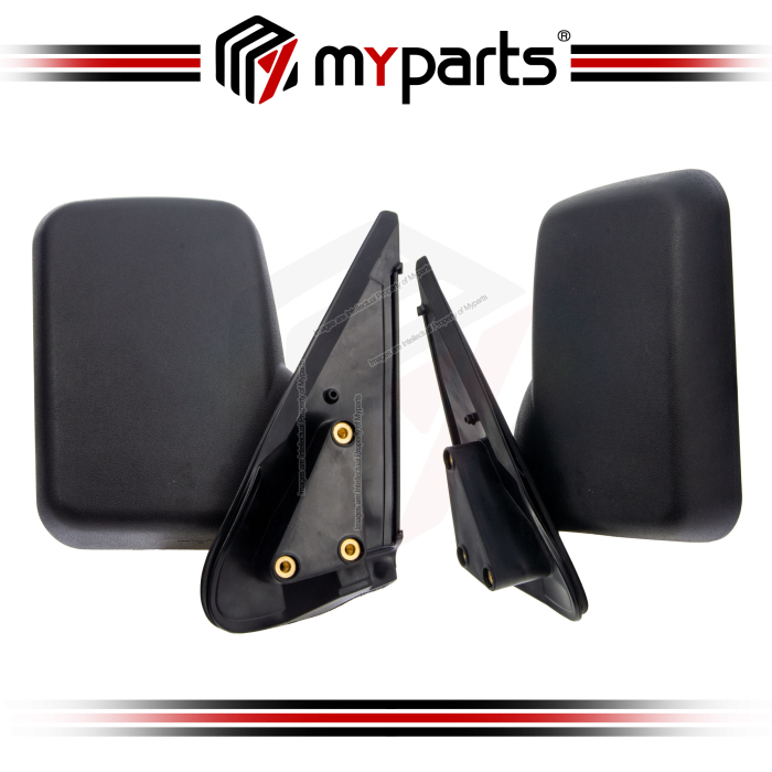 Side Door Mirror (Manual, Black) (Set LH+RH)