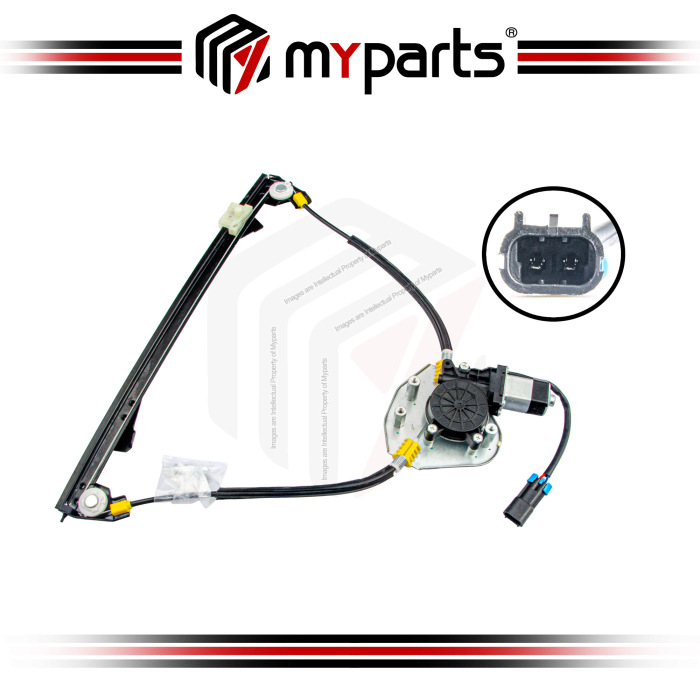 Front Door Window Regulator (Electric With Motor)