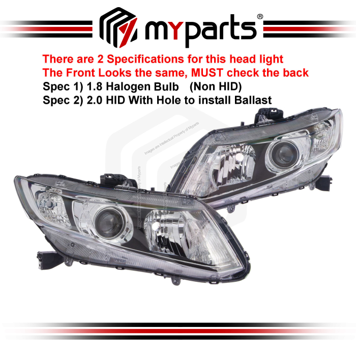Head Light (1.8 No HID OR 2.0 With HID) TYC VAR