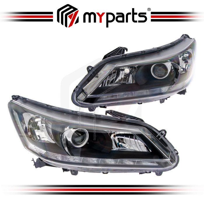 TYC Fits Taiwan Honda Accord T2A CR 2013-2016 (LED) Headlamp Head Lamp Front Headlight Head Light | Set LH Left Hand Side + RH Right Hand Side