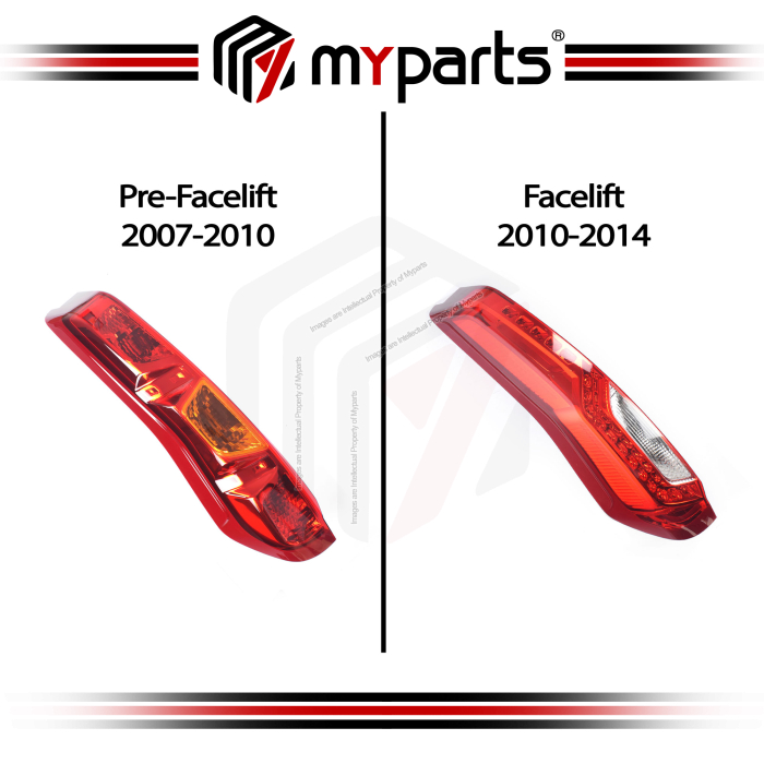 TYC Fits Nissan XTrail X-Trail T31 Series 1 2007-2010 | Taillight Tail Light Rear Lamp | Pair of LH Left Hand + RH Right Hand