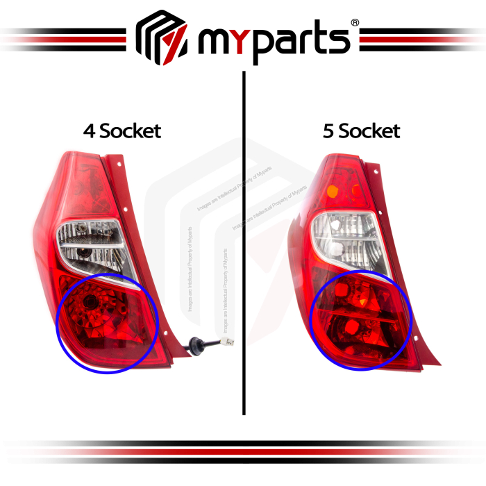 Tail Light (4 / 5 Socket Spec) (Taiwan) (VAR)